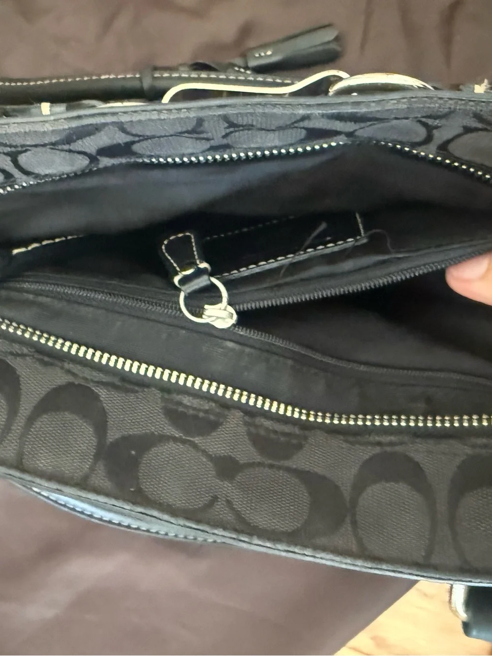 Coach vintage Y2K signature Hampton tote with matching wallet and duster bag